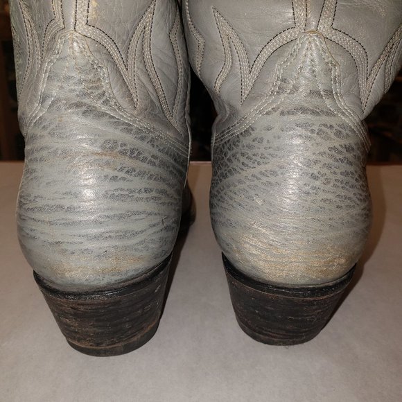 Nice Men's 9.5 Grey Don Quijote Cowboy Boots Leather - Picture 3 of 5